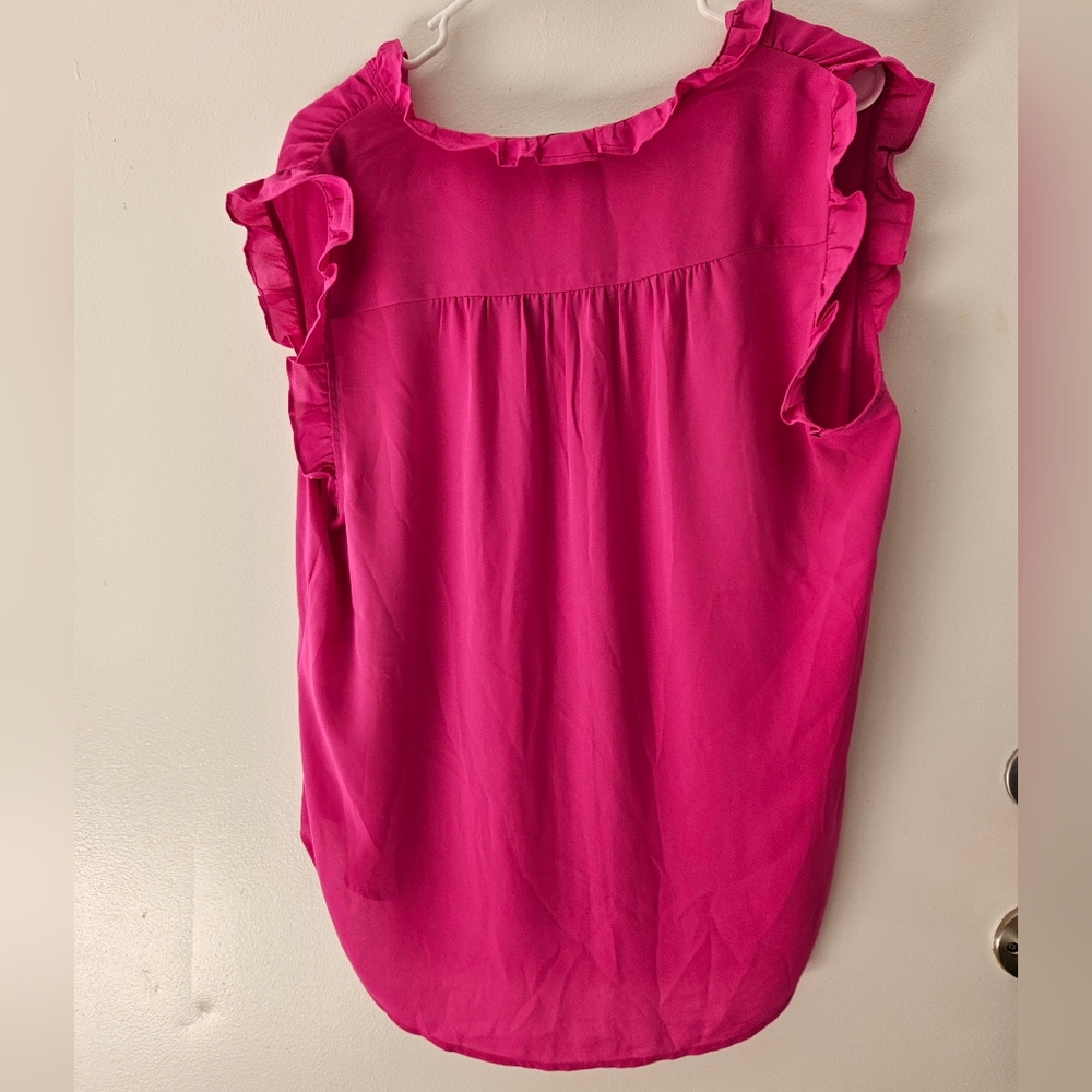 DKNY Pink Ruffle Blouse - Picture 3 of 4